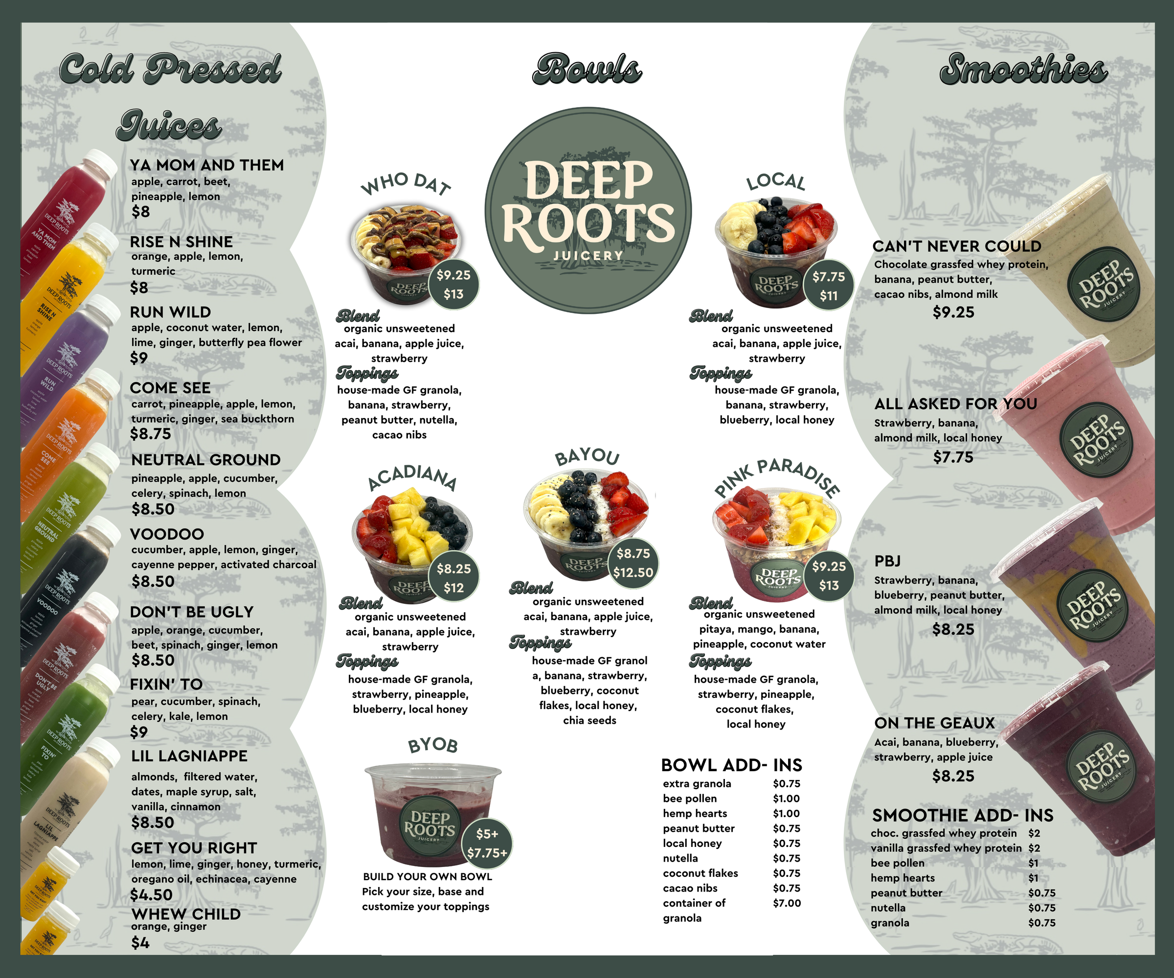 Deep Roots Bali Menu Order now